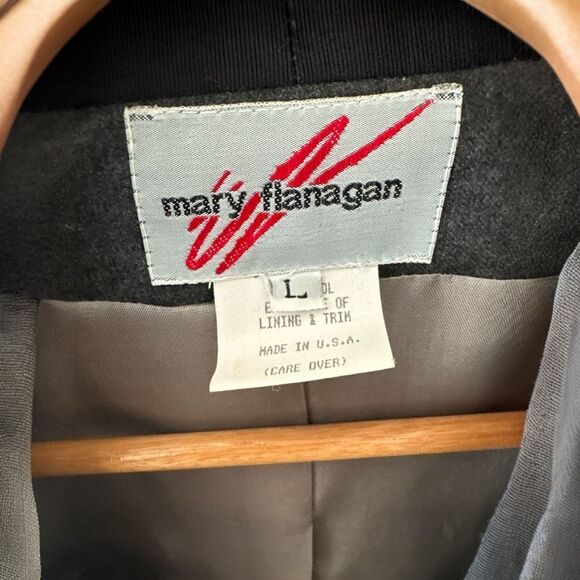 Mary Flanagan Womens Wool Patchwork Single Button Blazer Jacket Multicolor Large - Picture 3 of 7